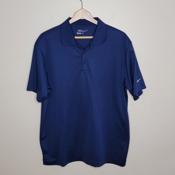 Nike Golf | Dri-Fit Tour Performance Navy Blue Polo Shirt Size Large - Picture 1 of 5